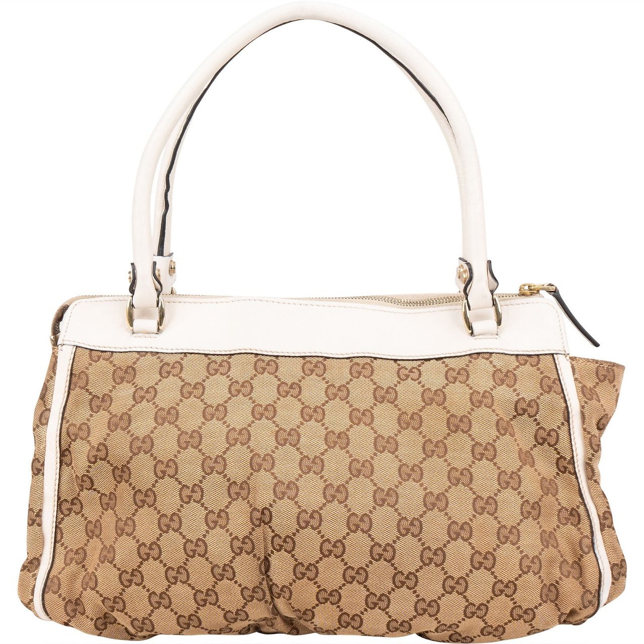 Gucci Gucci Monogram GG Canvas Abbey D-Ring Tote Shoulder Bag Beige