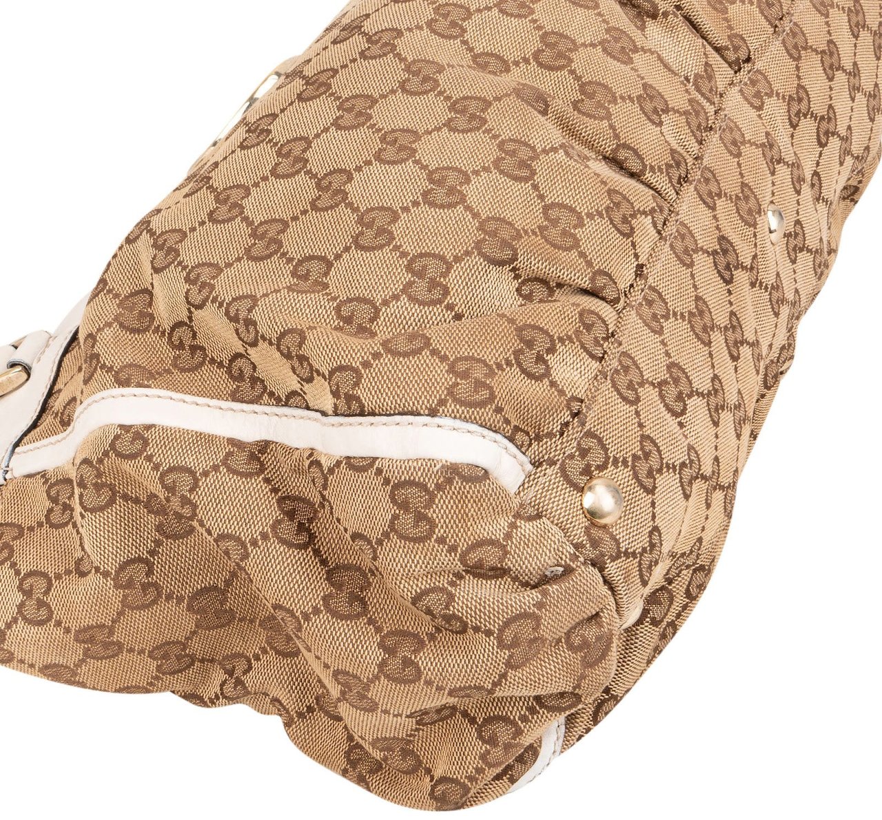 Gucci Gucci Monogram GG Canvas Abbey D-Ring Tote Shoulder Bag Beige