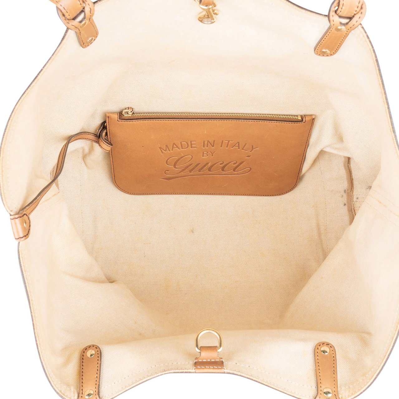 Gucci Gucci Monogram GG Canvas Joy Tote Shoulder Bag Beige