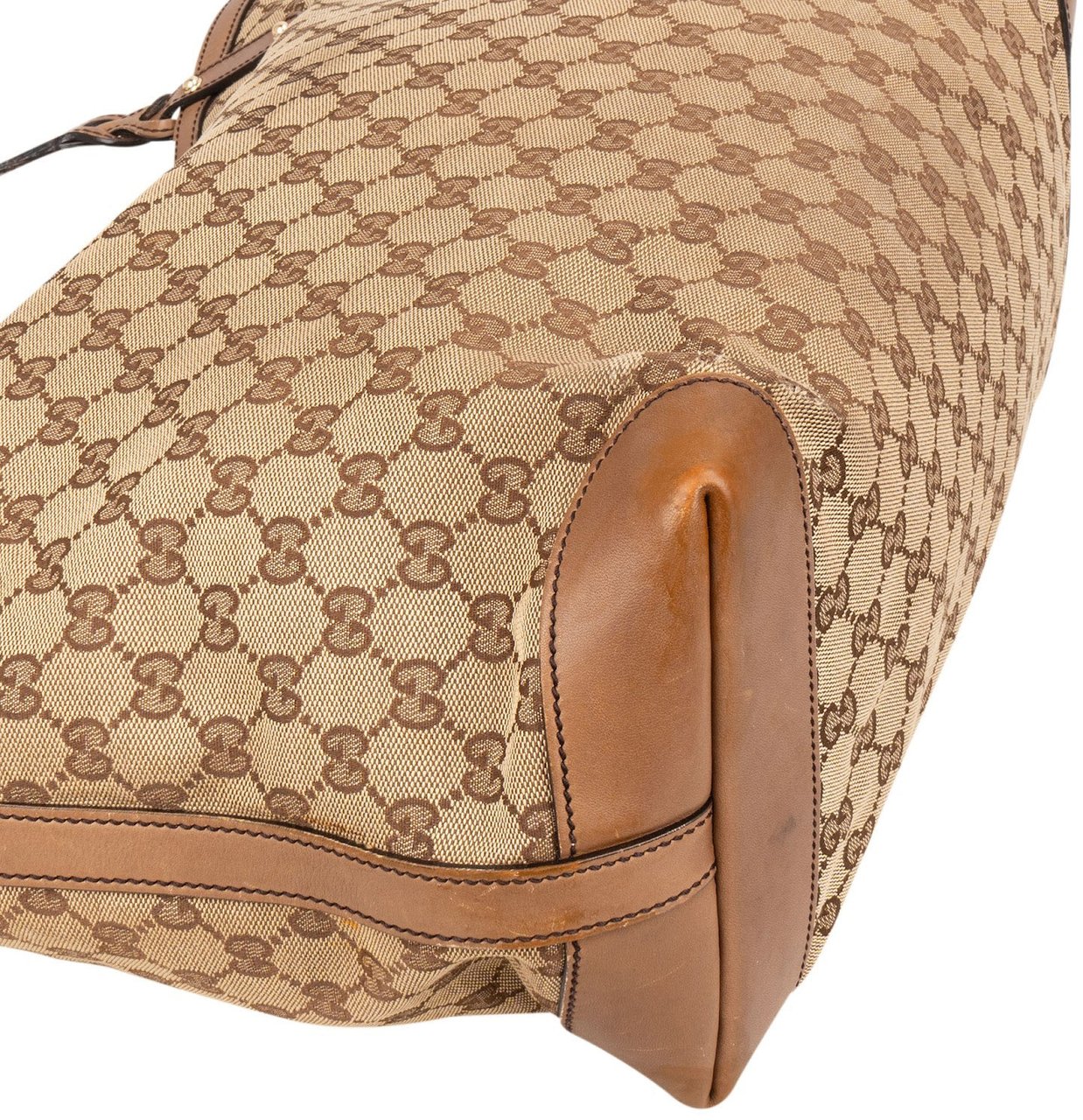 Gucci Gucci Monogram GG Canvas Joy Tote Shoulder Bag Beige