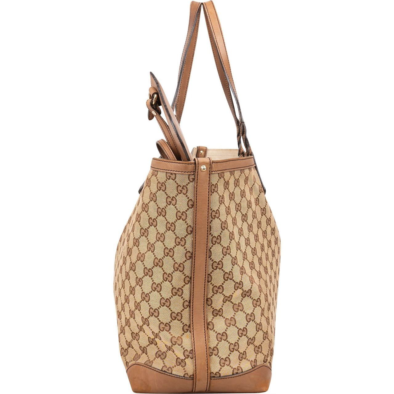 Gucci Gucci Monogram GG Canvas Joy Tote Shoulder Bag Beige