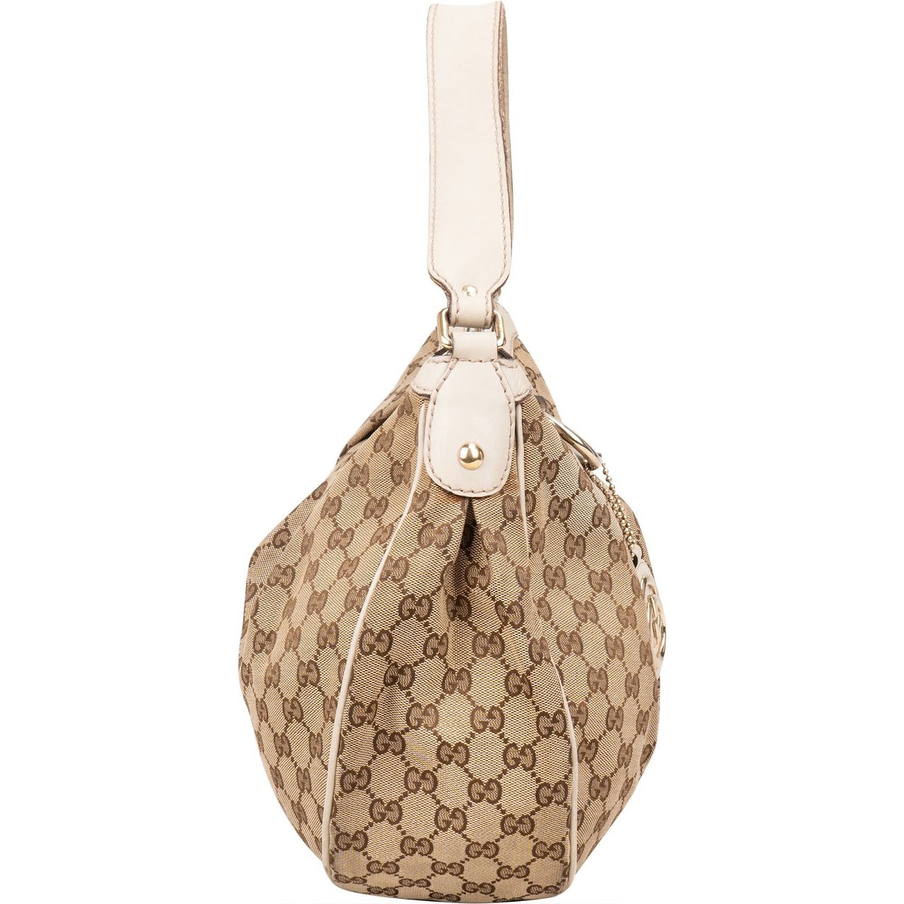 Gucci Gucci Monogram GG Sukey Hobo Shoulder Bag Bruin