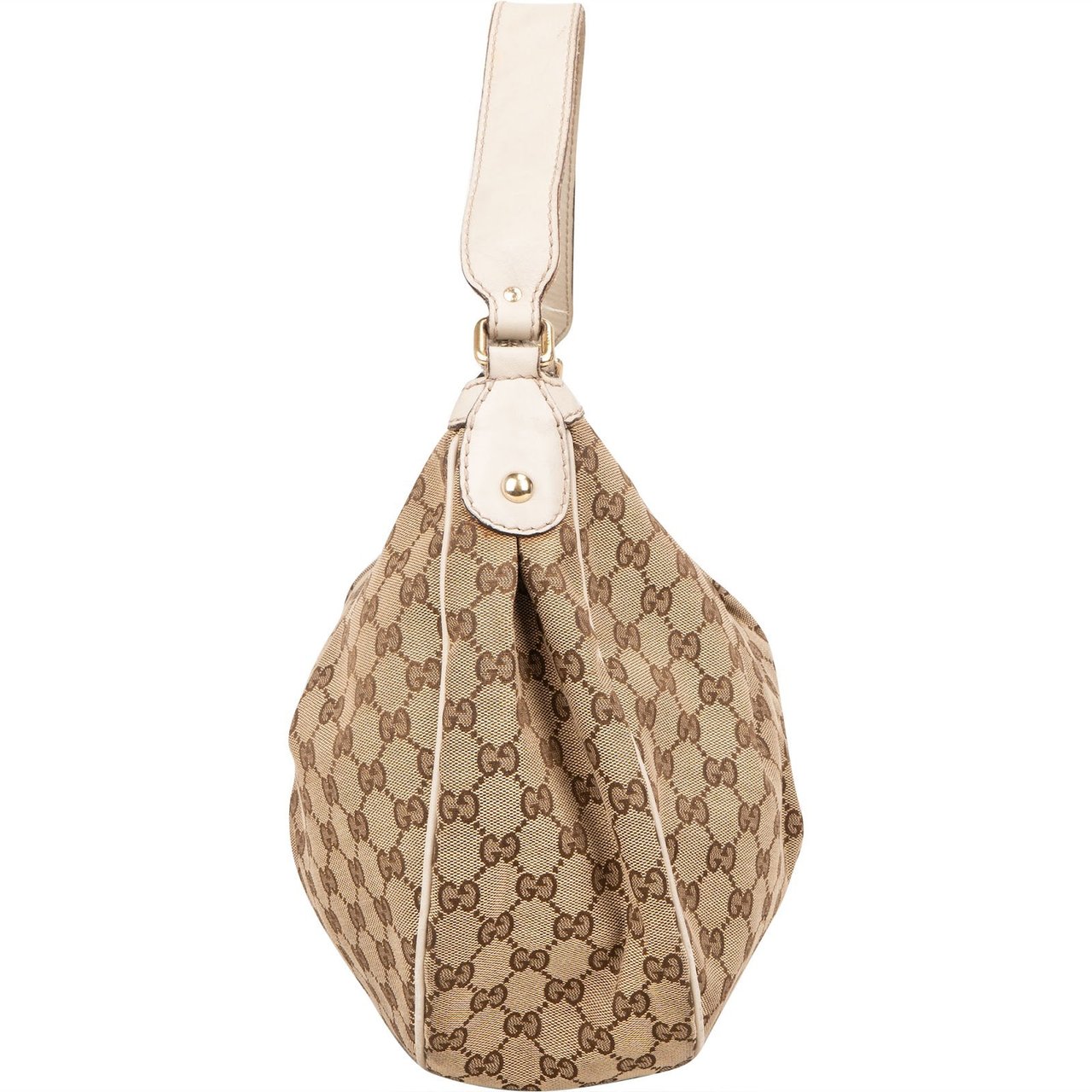 Gucci Gucci Monogram GG Sukey Hobo Shoulder Bag Bruin