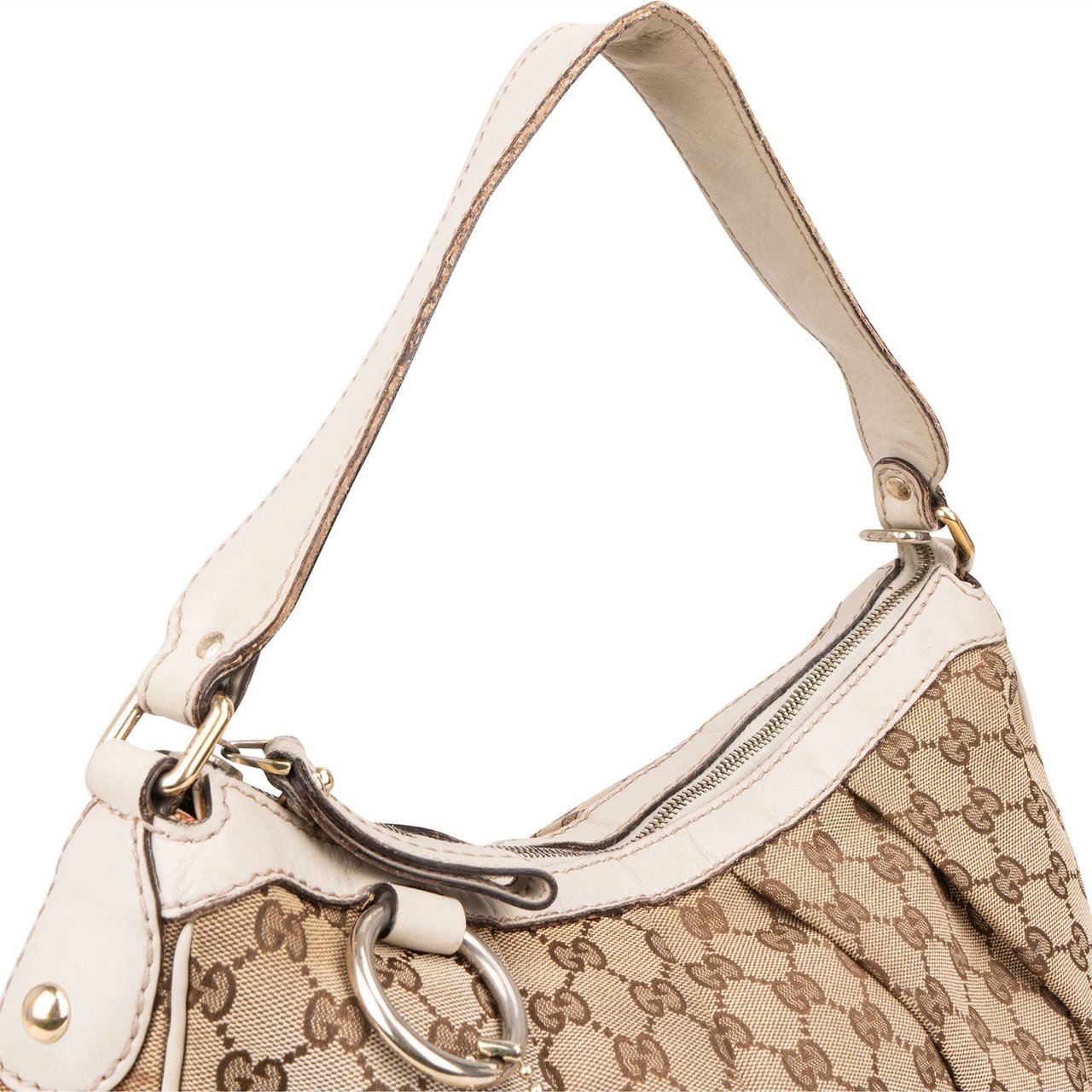 Gucci Gucci Monogram GG Sukey Hobo Shoulder Bag Bruin