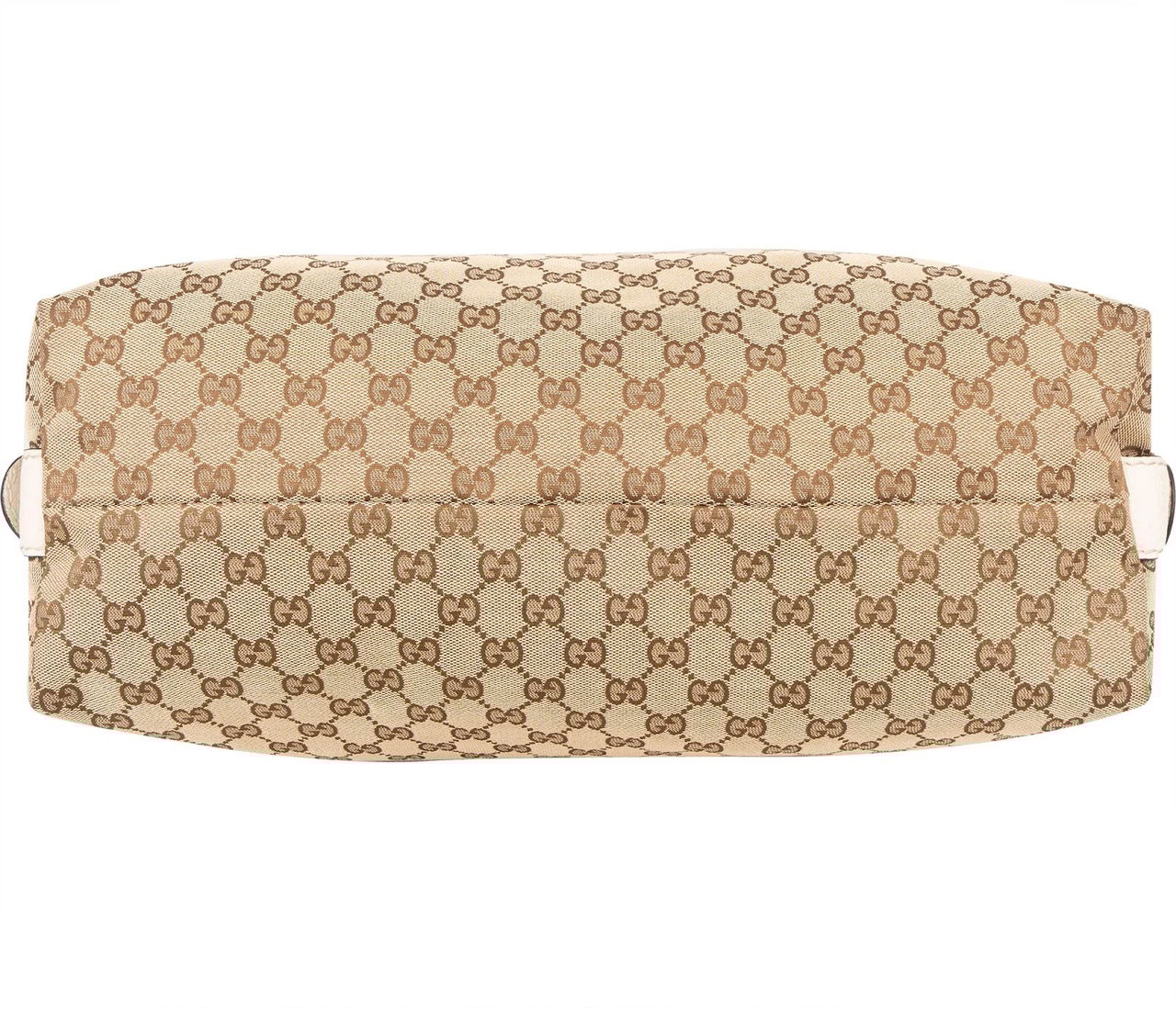 Gucci Gucci Monogram GG Heavy Braided Handle Bamboo Shoulder Bag Beige