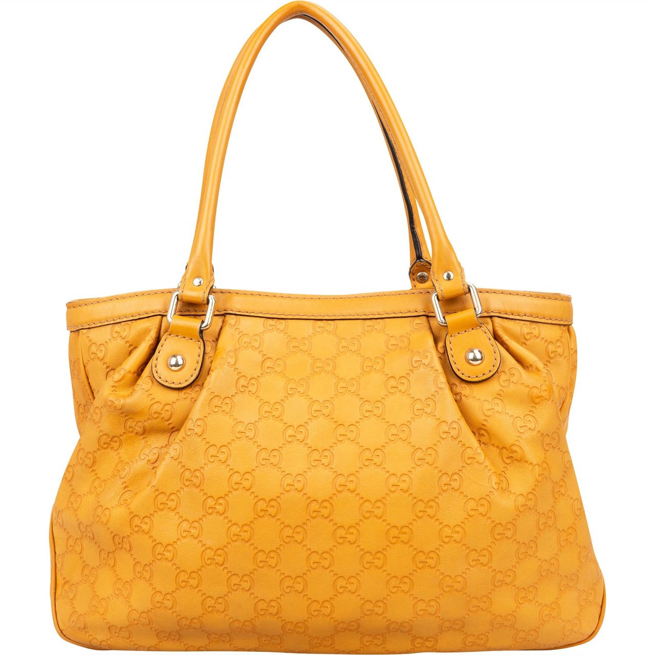 Gucci Gucci Guccissima Leather Sukey Handbag Geel