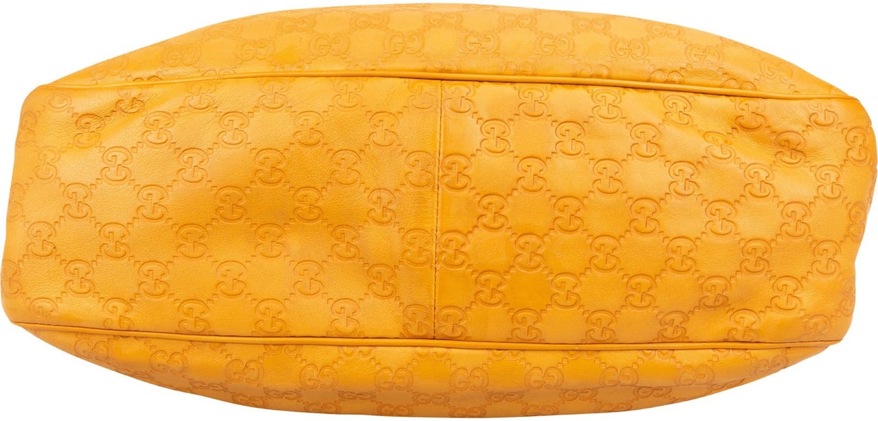 Gucci Gucci Guccissima Leather Sukey Handbag Geel