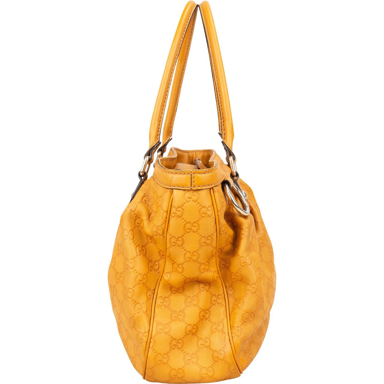 Gucci Gucci Guccissima Leather Sukey Handbag Geel