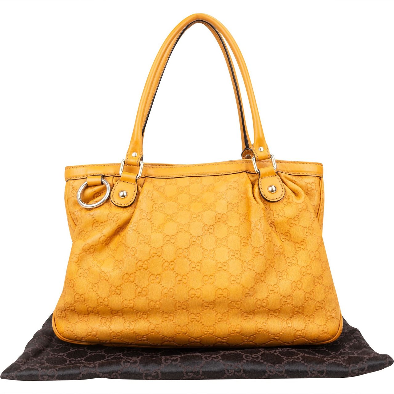 Gucci Gucci Guccissima Leather Sukey Handbag Geel