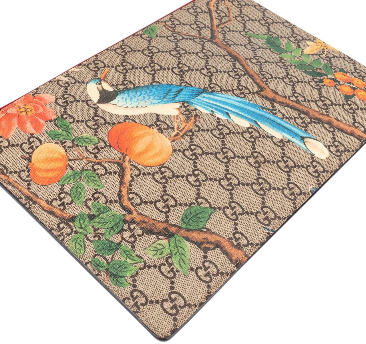 Gucci Monogram GG Supreme Floral Birds Canvas Tian Clutch Divers