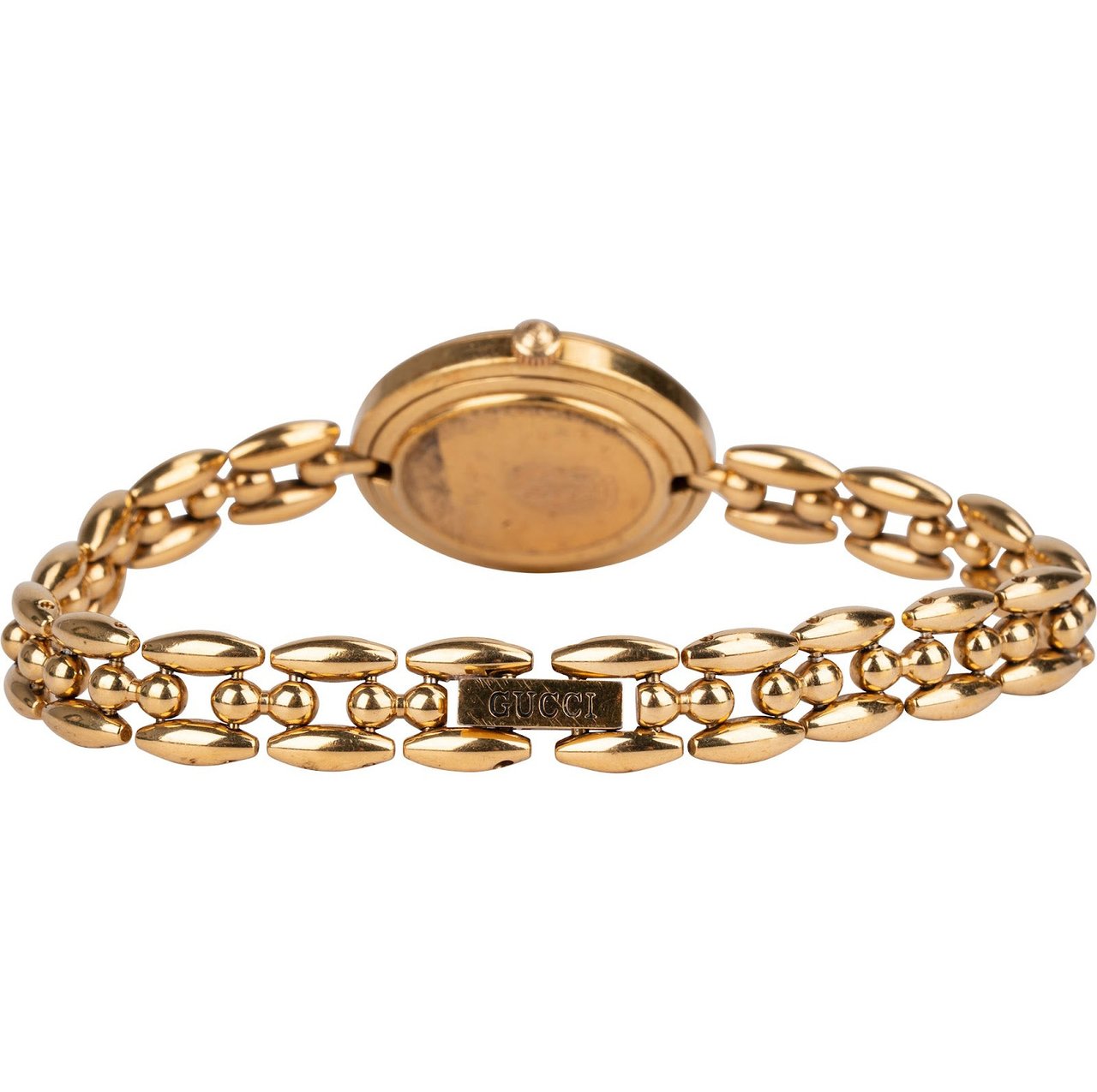 Gucci Gucci Gold Tone Change Bezel 11/12 Women Watch Goud