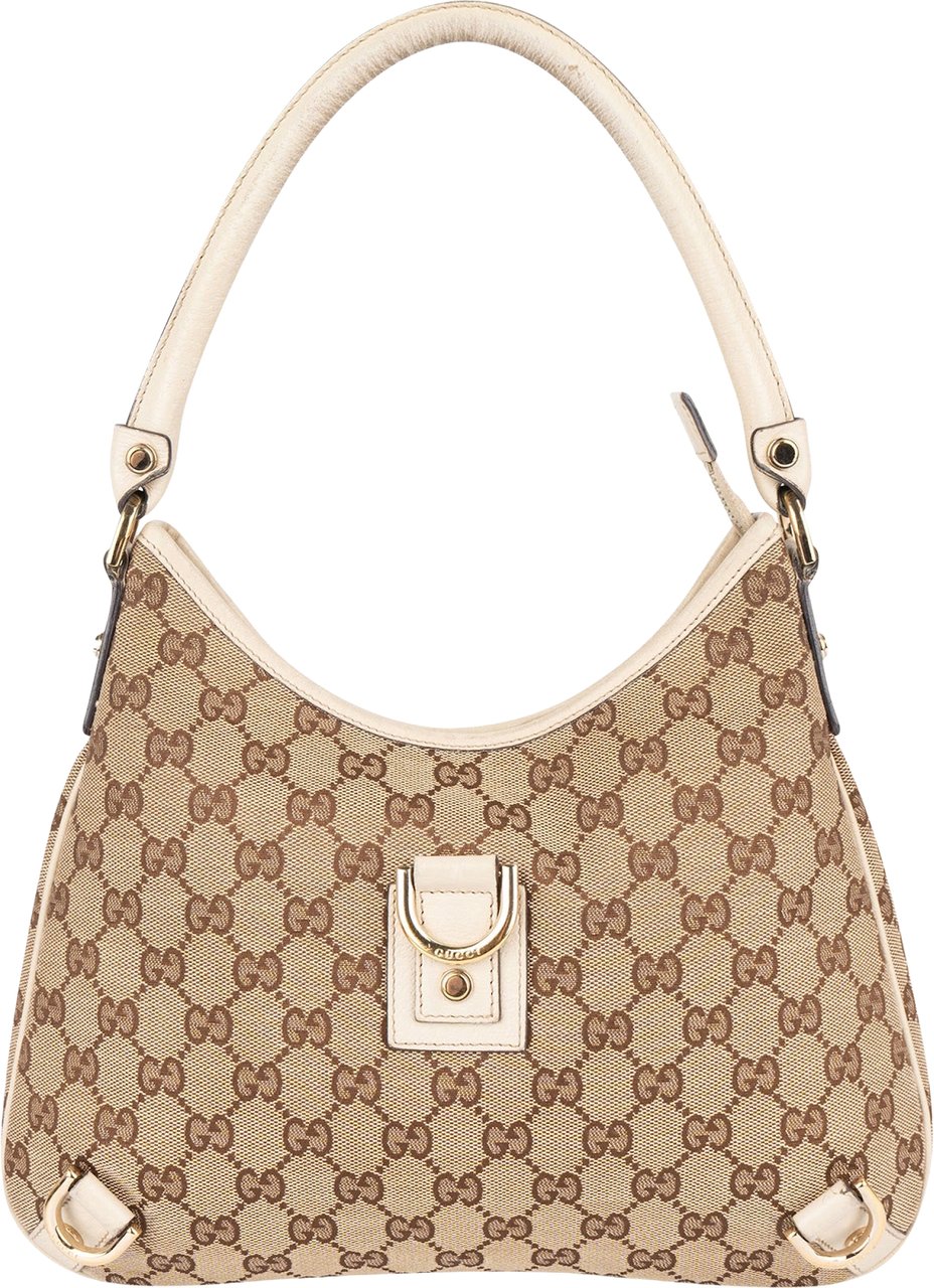 Gucci Monogram GG Canvas Abbey D-Ring Shoulder Bag Beige