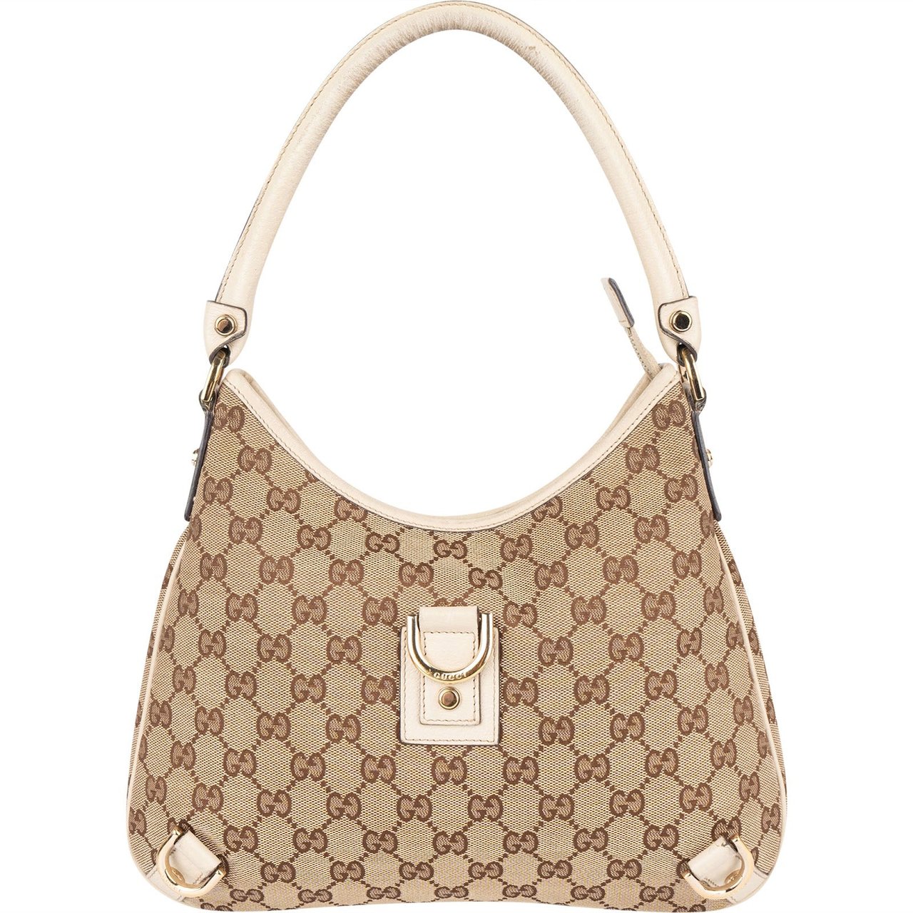 Gucci Gucci Monogram GG Canvas Abbey D-Ring Shoulder Bag Beige