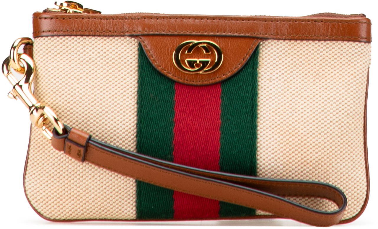 Gucci Canvas Ophidia Pouch Bruin