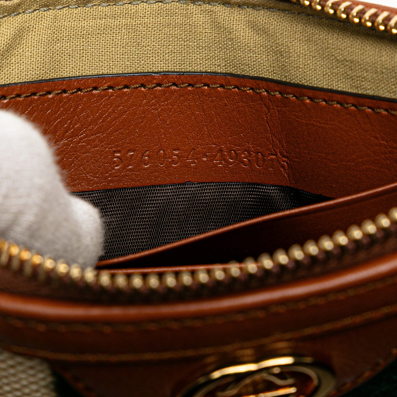 Gucci Canvas Ophidia Pouch Bruin