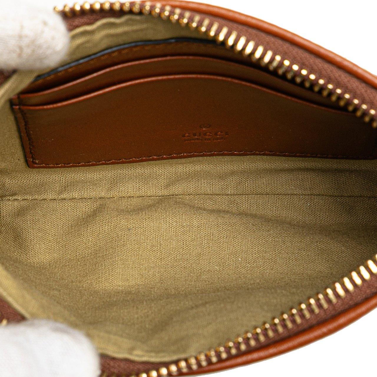 Gucci Canvas Ophidia Pouch Bruin