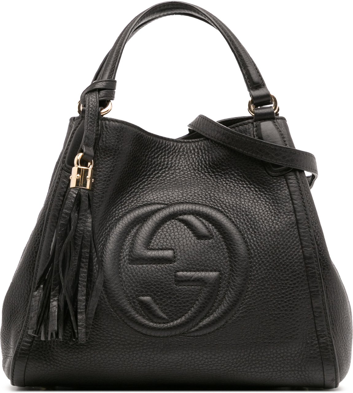 Gucci Small Leather Soho Satchel Zwart