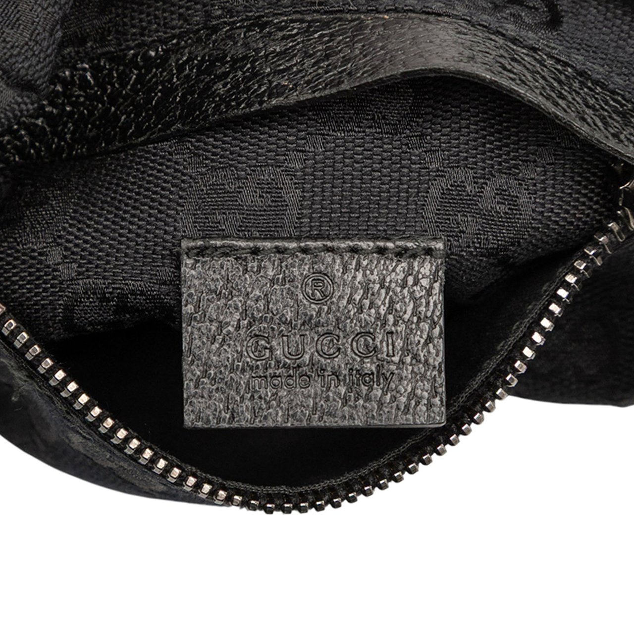 Gucci GG Canvas Double Pocket Belt Bag Zwart