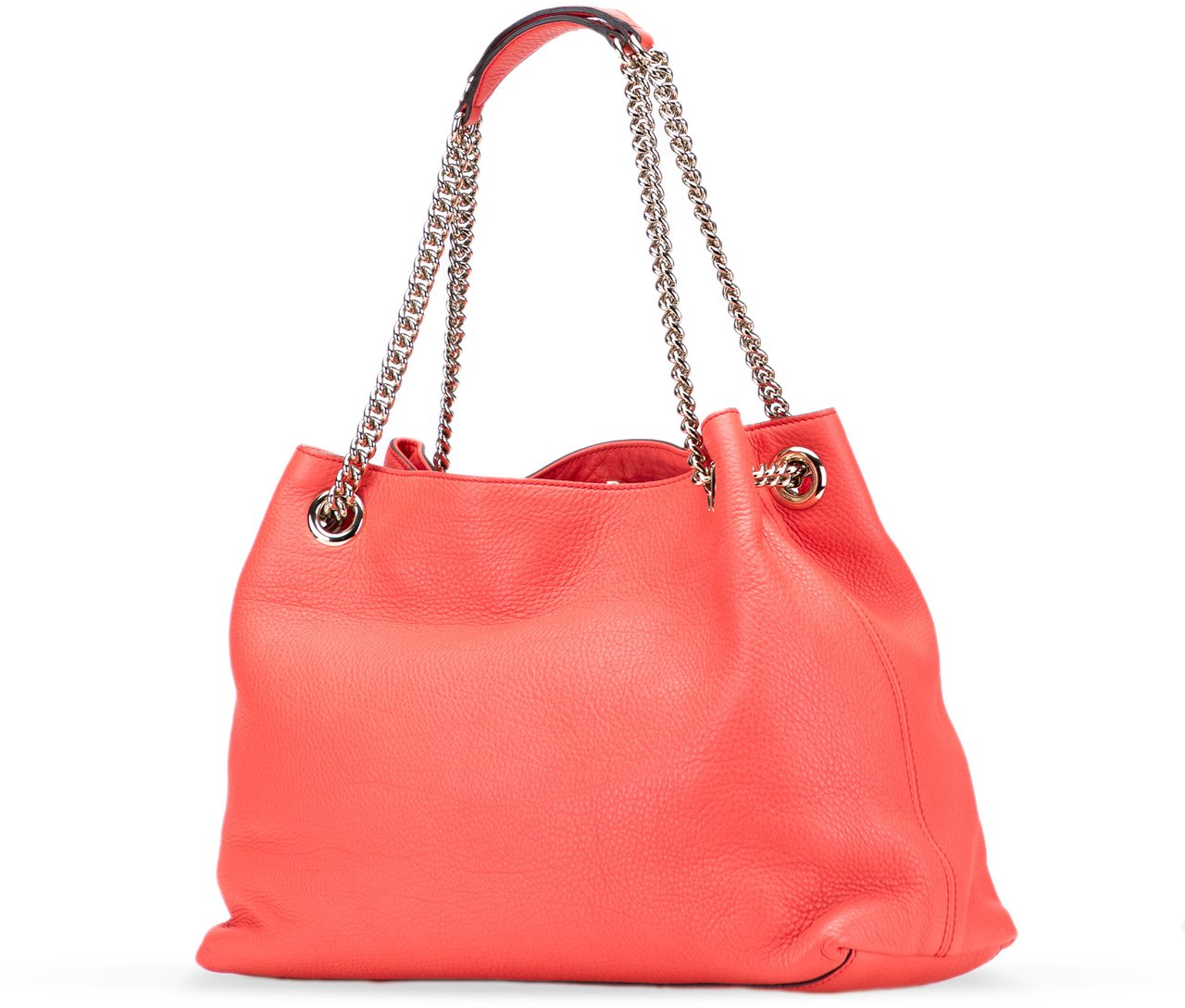 Gucci Medium Leather Soho Chain Tote Roze