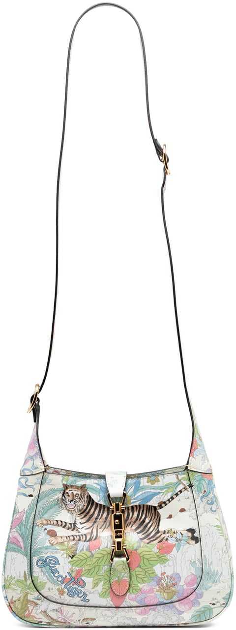 Gucci Small Calfskin Tiger Jackie 1961 Crossbody Blauw