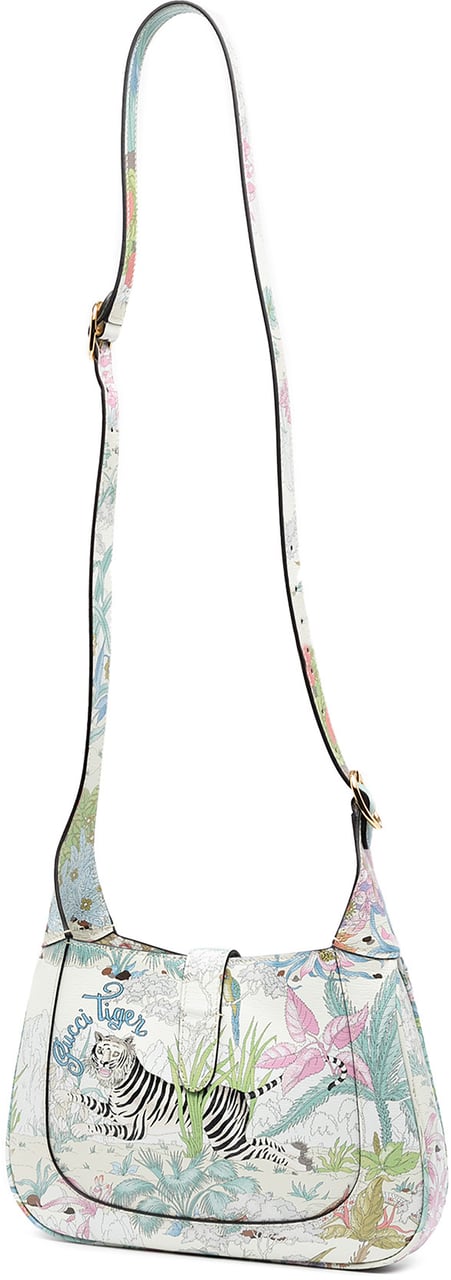 Gucci Small Calfskin Tiger Jackie 1961 Crossbody Blauw