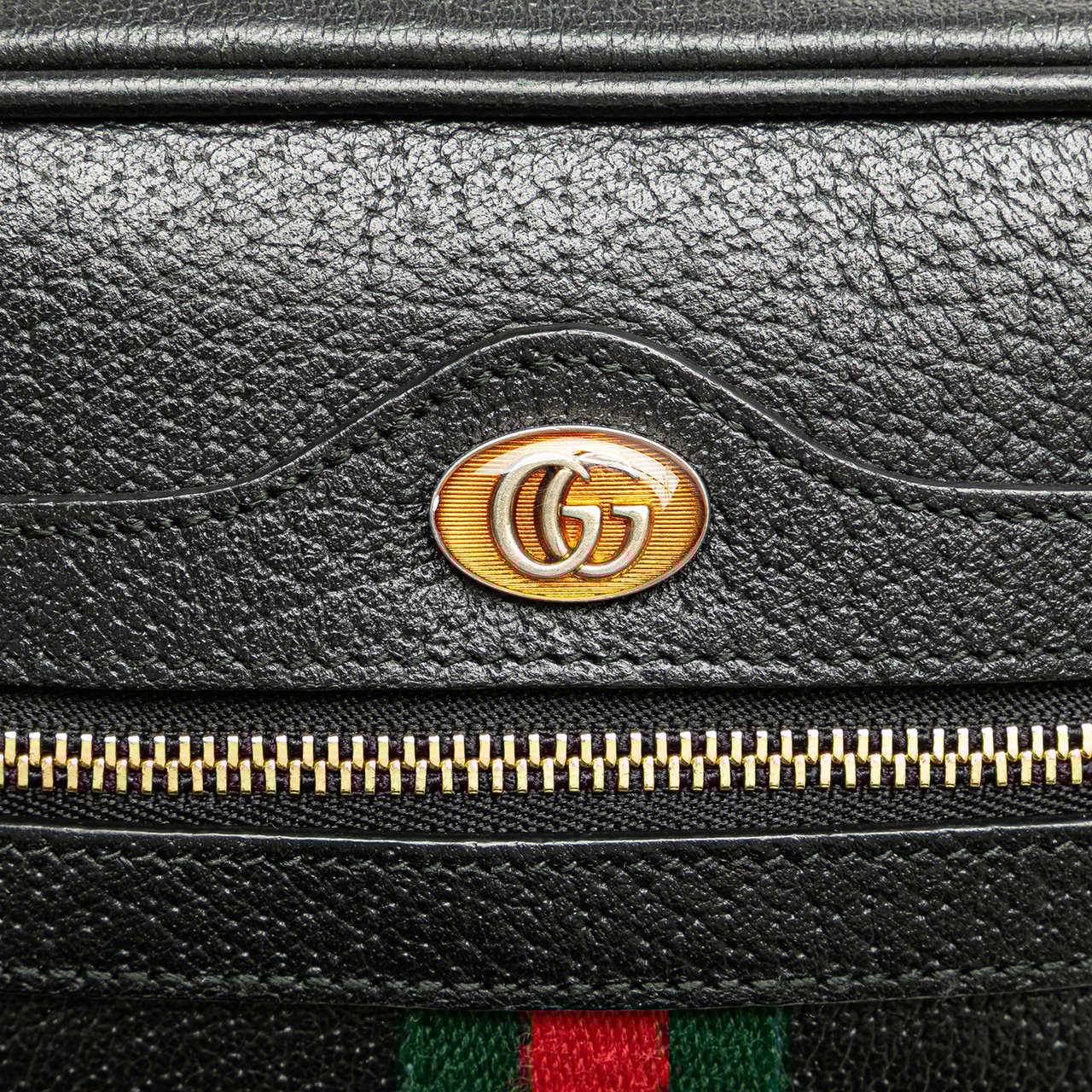 Gucci Mini Leather Ophidia Crossbody Zwart