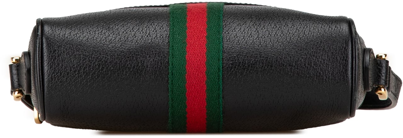 Gucci Mini Leather Ophidia Crossbody Zwart