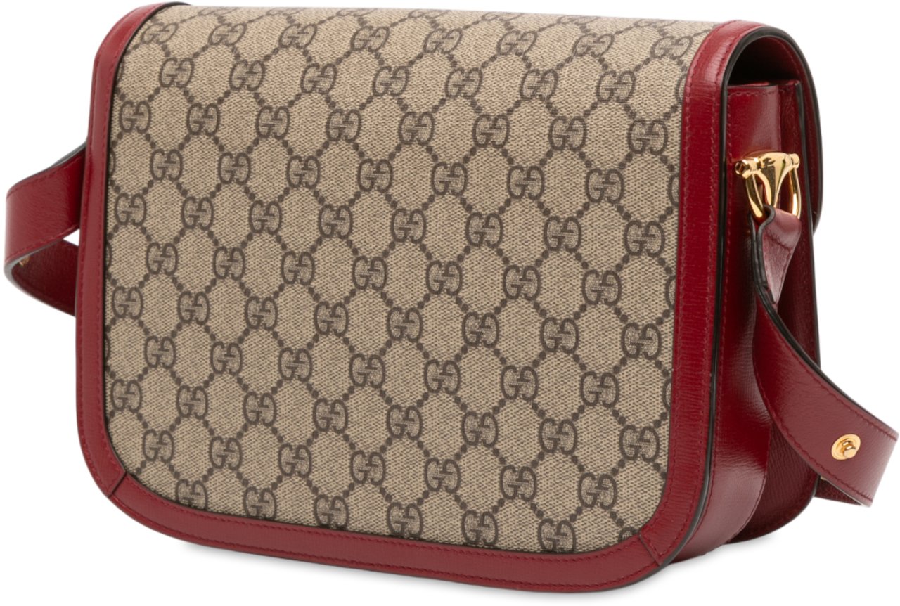 Gucci Medium GG Supreme Horsebit 1955 Shoulder Bag Bruin