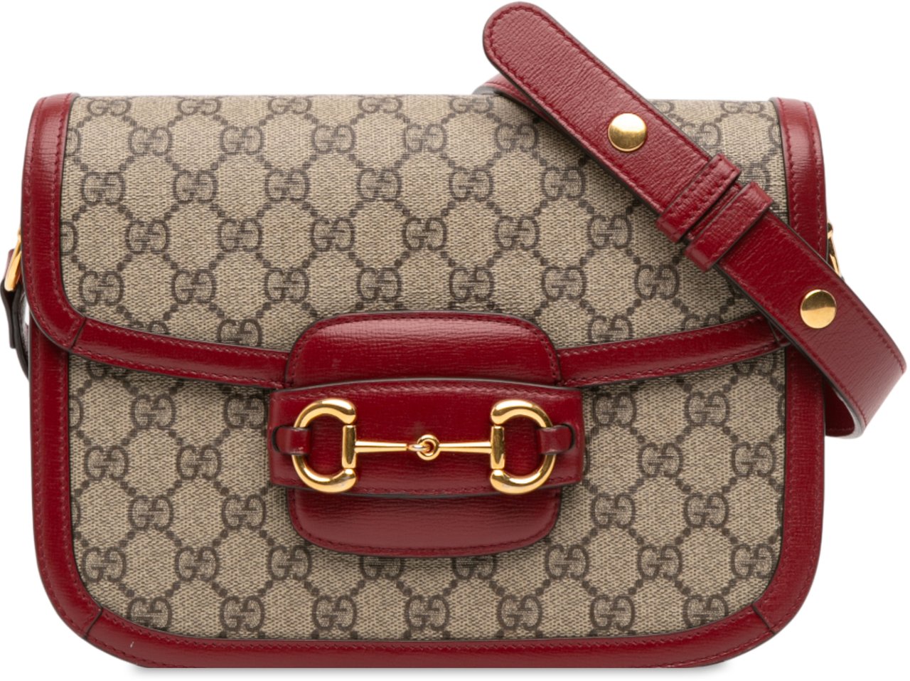 Gucci Medium GG Supreme Horsebit 1955 Shoulder Bag Bruin