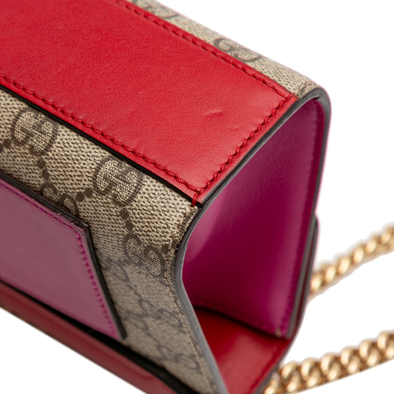Gucci Small GG Supreme Padlock Crossbody Bruin