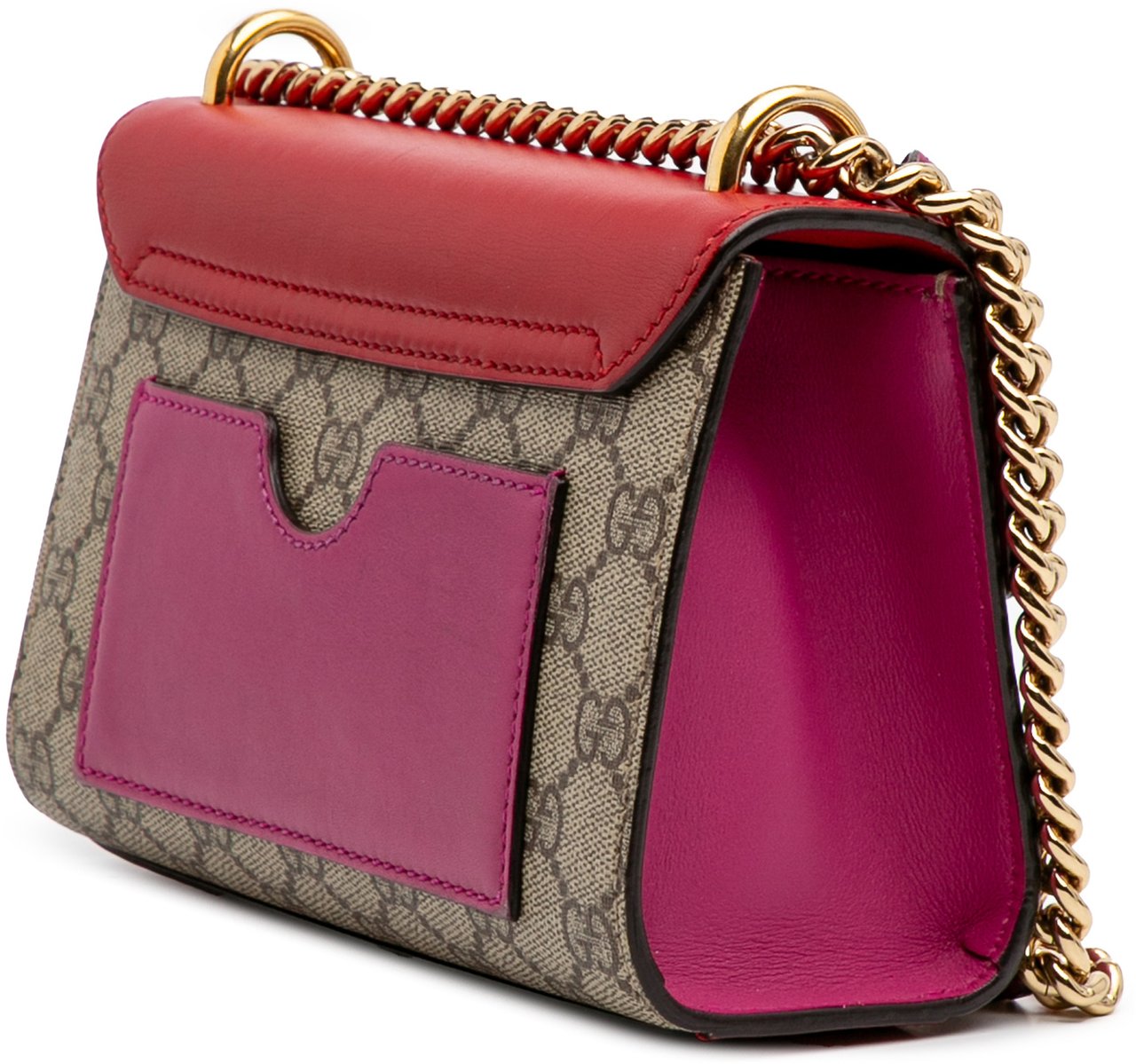 Gucci Small GG Supreme Padlock Crossbody Bruin