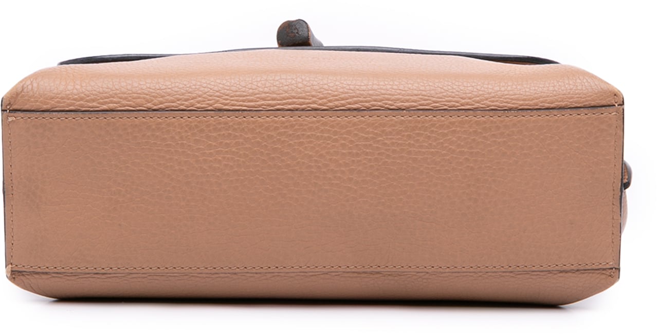 Gucci Small Leather Bamboo Daily Satchel Bruin