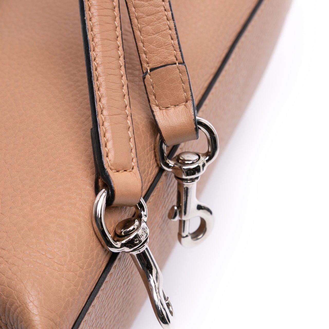 Gucci Small Leather Bamboo Daily Satchel Bruin
