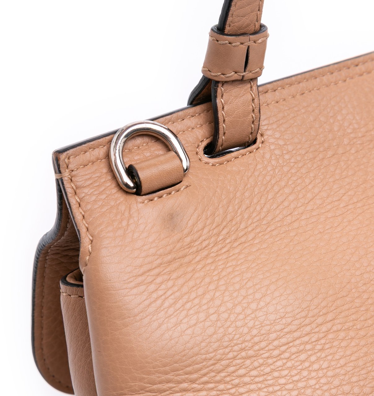 Gucci Small Leather Bamboo Daily Satchel Bruin