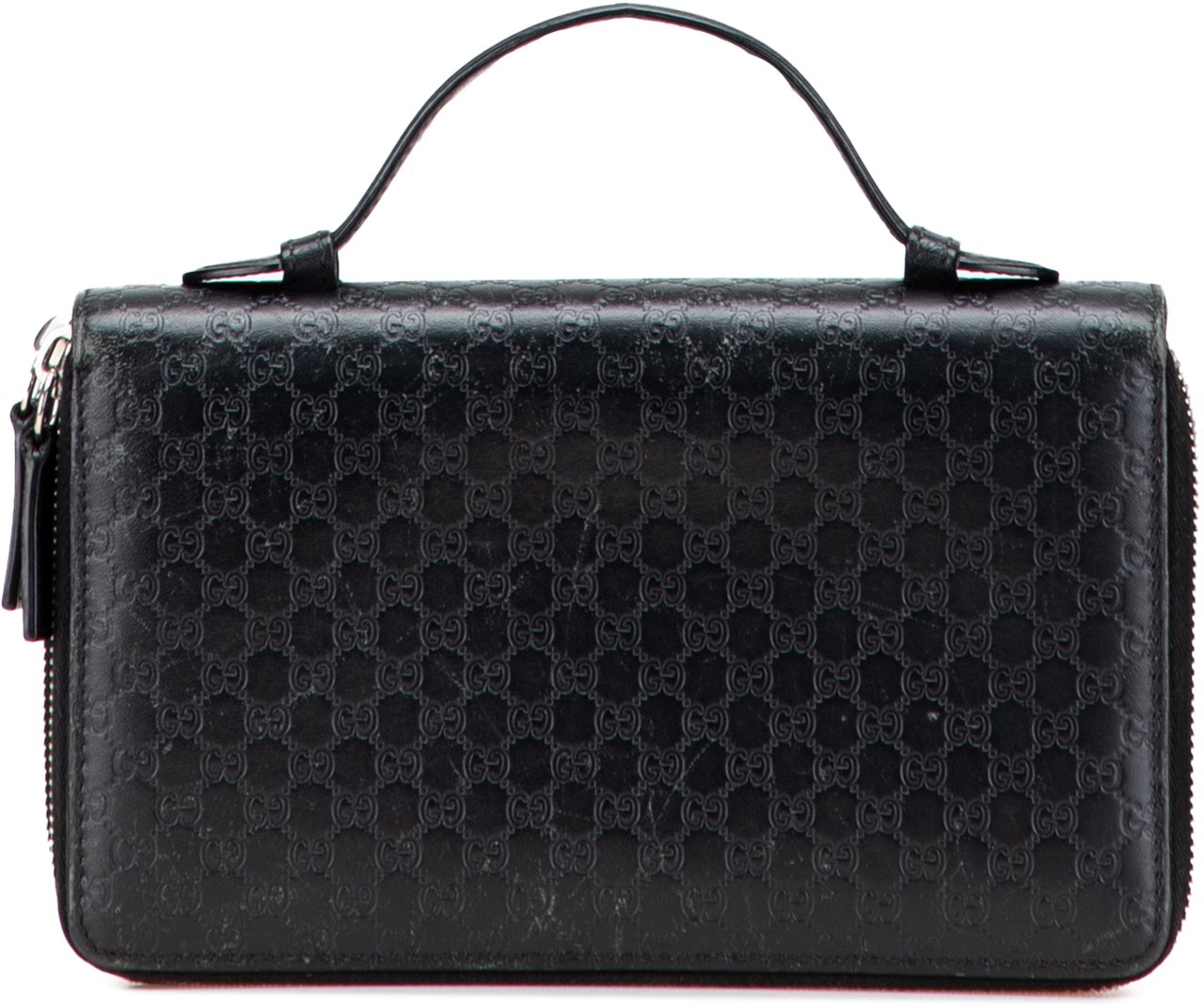 Gucci Microguccissima Zip Around Long Wallet Zwart