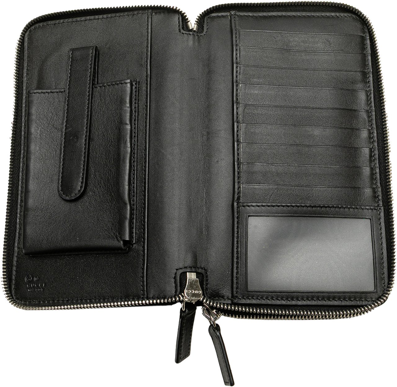 Gucci Microguccissima Zip Around Long Wallet Zwart