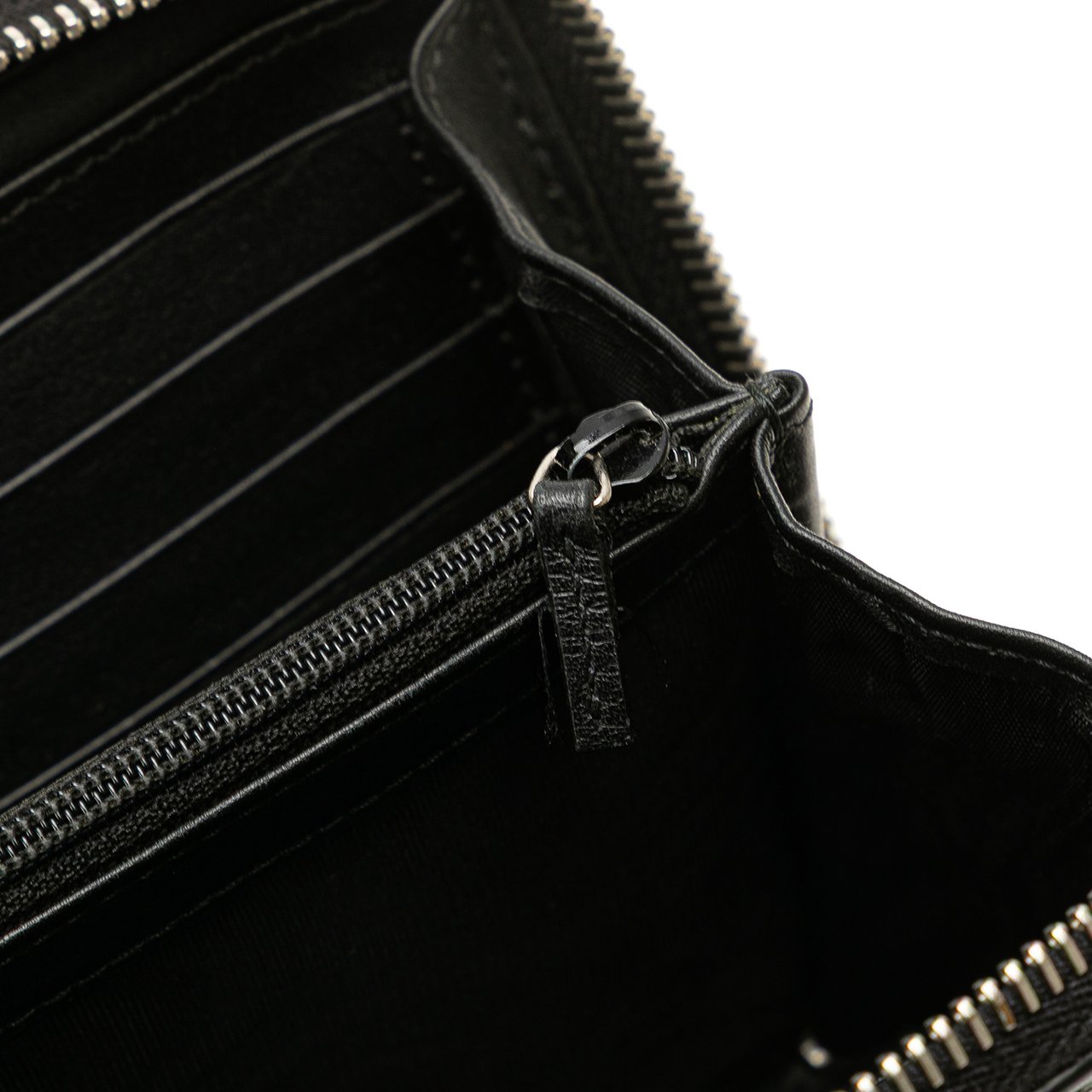Gucci Microguccissima Zip Around Long Wallet Zwart