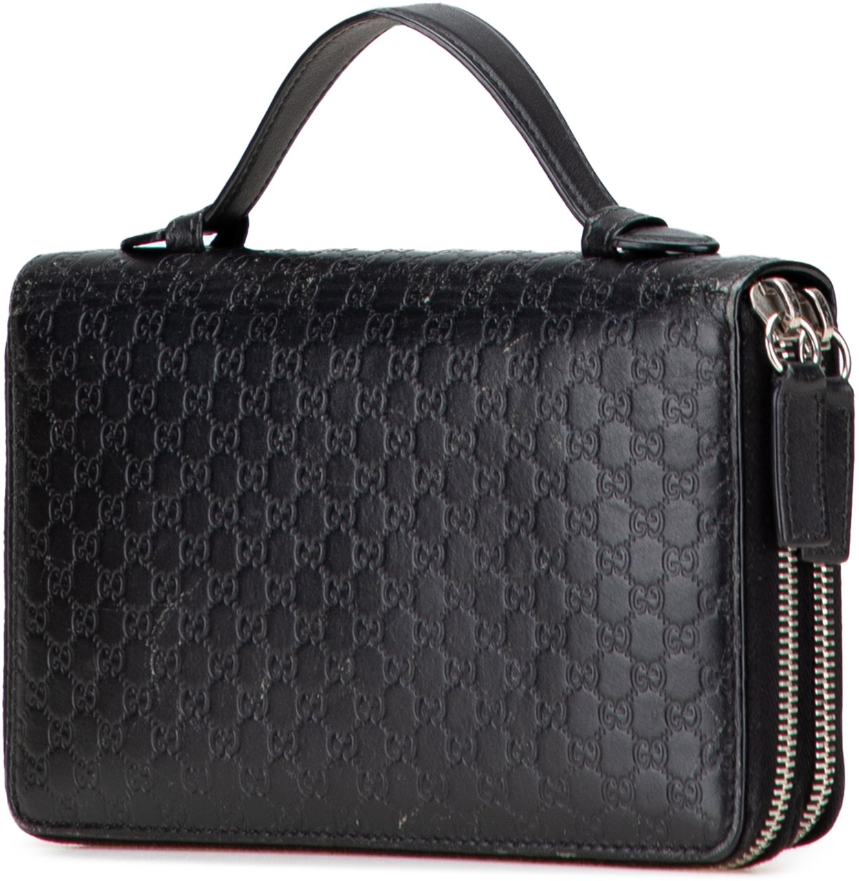 Gucci Microguccissima Zip Around Long Wallet Zwart