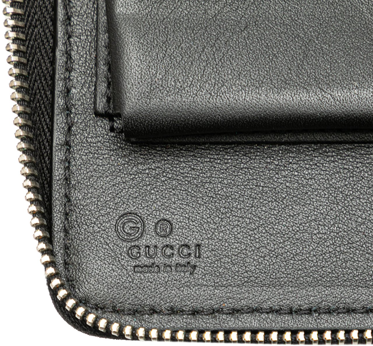 Gucci Microguccissima Zip Around Long Wallet Zwart