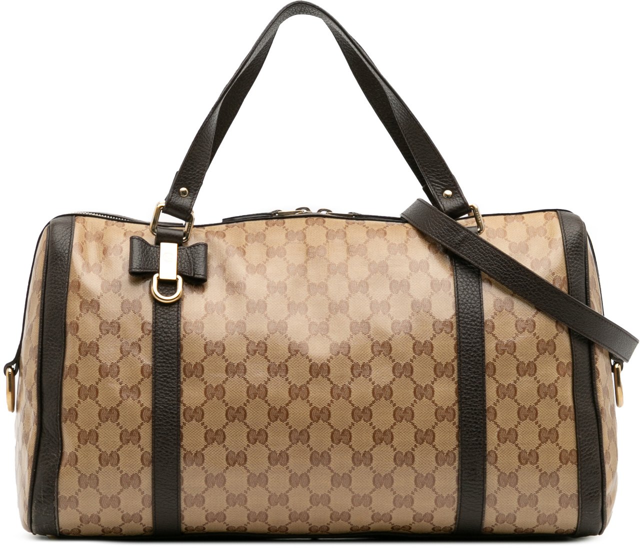 Gucci Large GG Crystal Duchessa Boston Bag Bruin