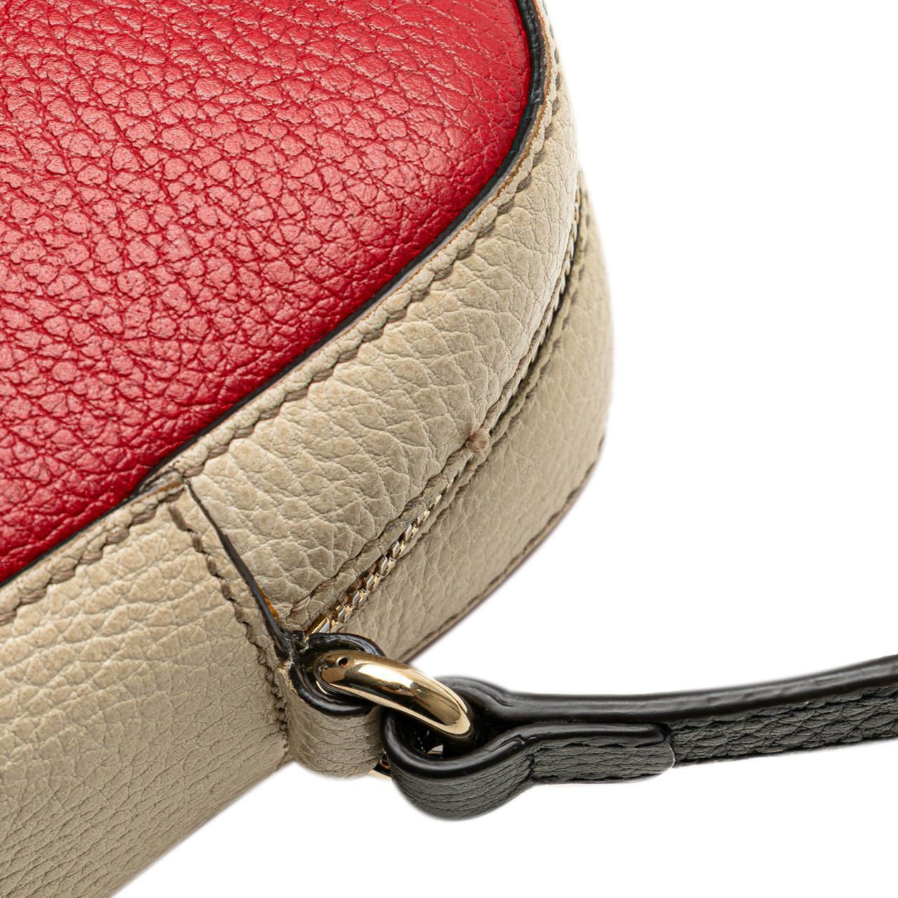 Gucci Small Tricolor Leather Soho Disco Crossbody Rood