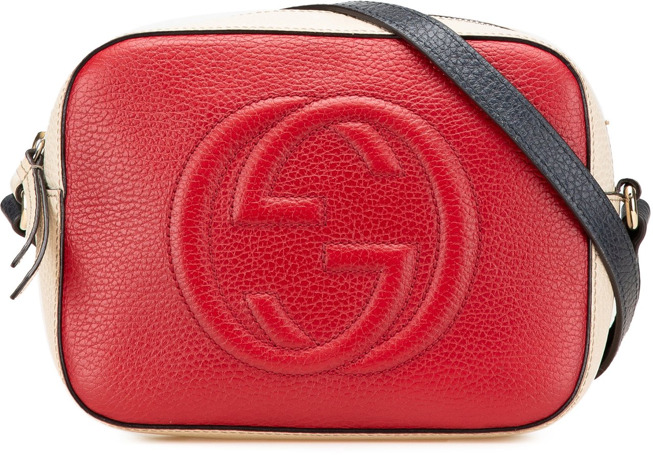 Gucci Small Tricolor Leather Soho Disco Crossbody Rood