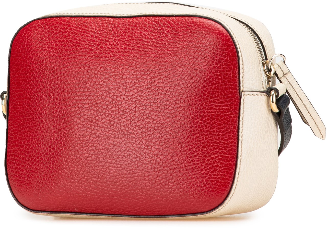 Gucci Small Tricolor Leather Soho Disco Crossbody Rood