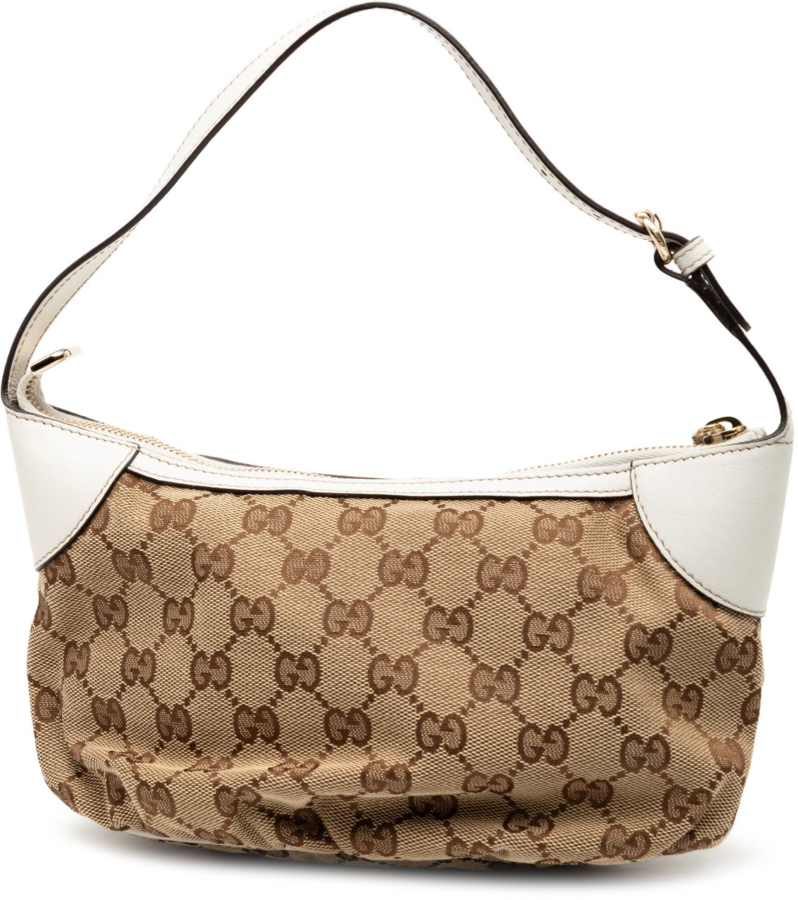 Gucci GG Canvas Web Handbag Bruin
