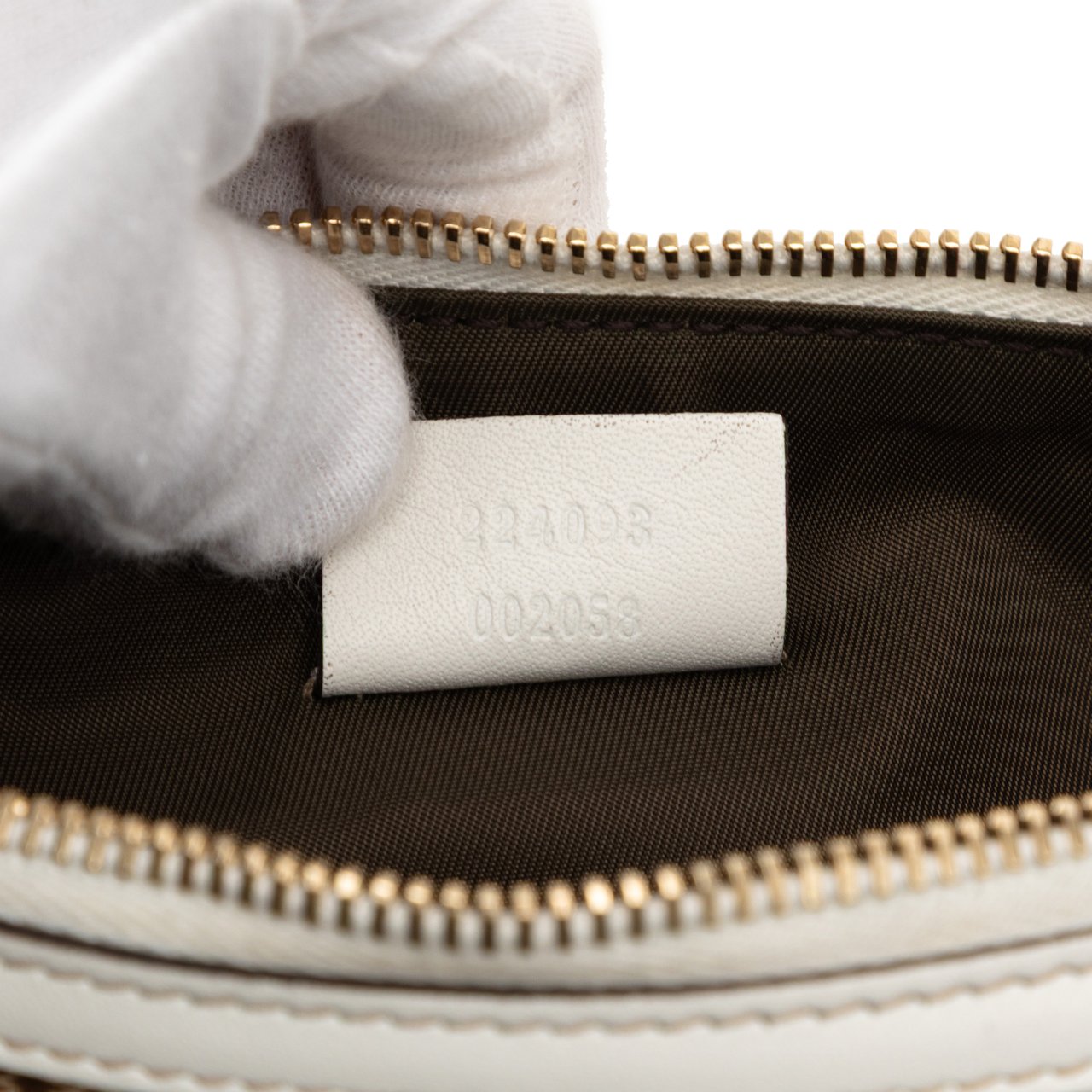 Gucci GG Canvas Web Handbag Bruin