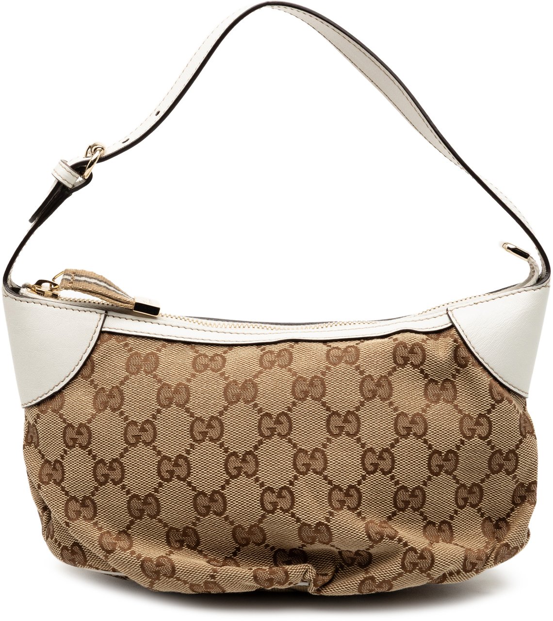 Gucci GG Canvas Web Handbag Bruin