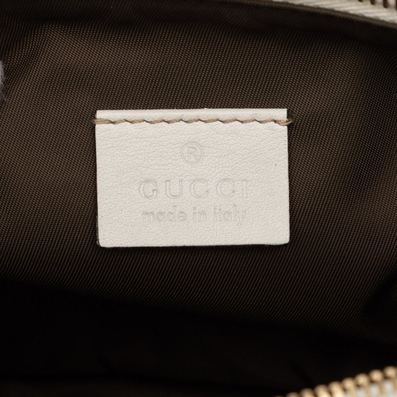 Gucci GG Canvas Web Handbag Bruin