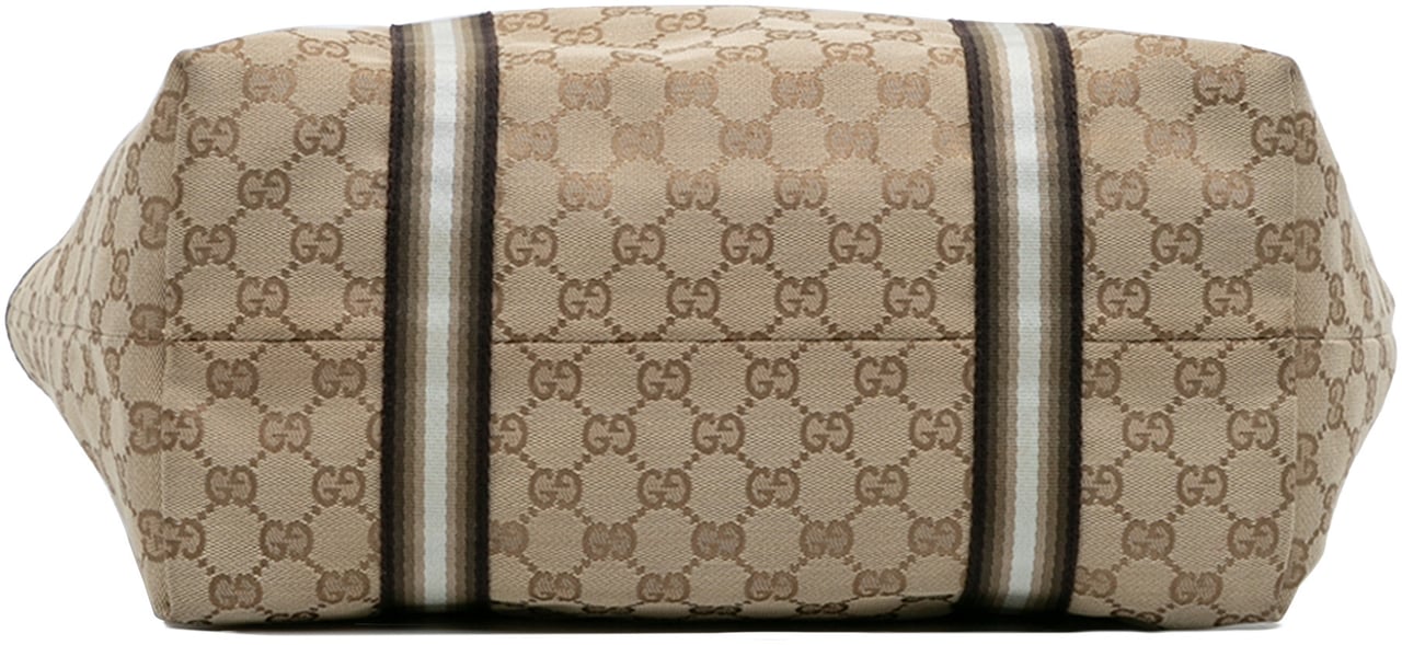 Gucci Large GG Canvas Jolicoeur Tote Bruin
