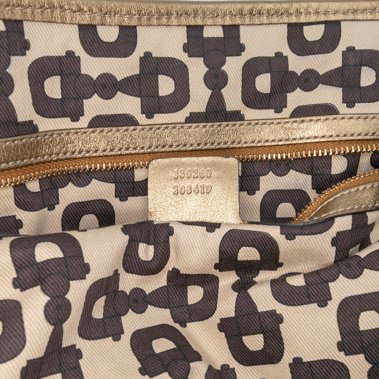 Gucci Large GG Canvas Jolicoeur Tote Bruin