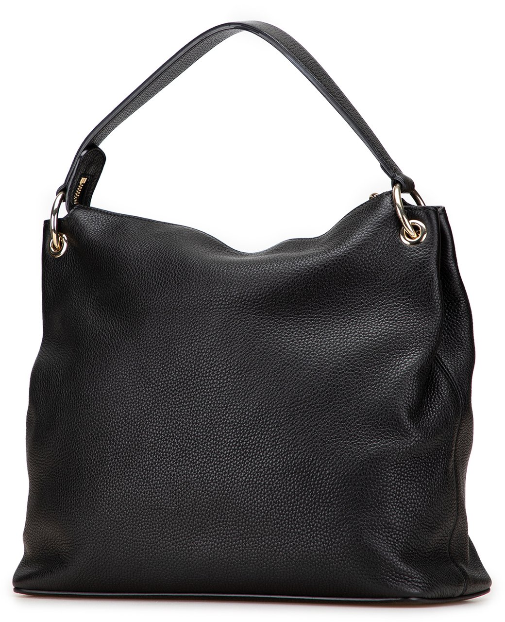 Gucci Large Pebbled Calfskin Soho Convertible Hobo Zwart